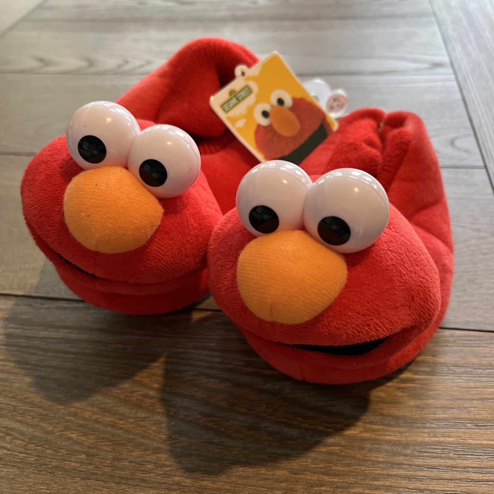 SAOLA Pantofole con suola rossa SESAME STREET Elmo unisex per bambini taglia large XL 9 10
