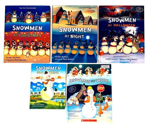 5 Lot Kinderbilderbücher von Caralyn Buehner: Schneemänner Serie - HCs & PB