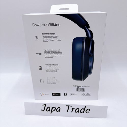 Bowers Wilkins Indigo Blue PX7S3/IB Noise-canceling wireless headphones F/J - Picture 4 of 11
