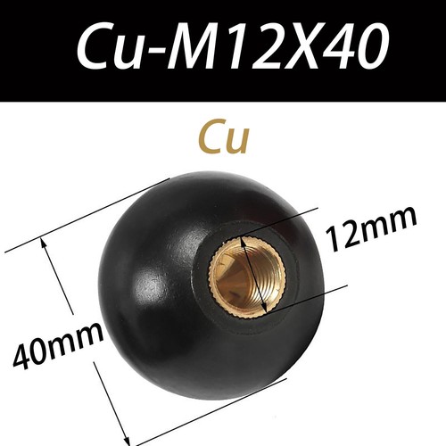 M4-M12 Rosca Plástico Mango Negro Rojo Termoestable Bola Perilla Hembra 16-50mm Diámetro - Imagen 16 de 35