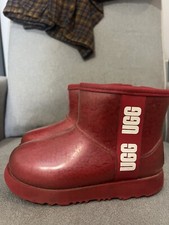 UGG Kids Classic Clear Mini II Boot 1112386K Red Size 12 Kids Cute Trendy