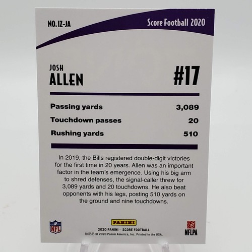 2020 Panini Score In the Zone #IZ-JA Josh Allen Buffalo Bills - Bild 2 von 2