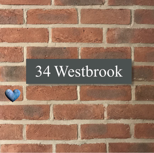 Natural Slate House Sign Deeply Engraved To Your Requirements 16"x4" - Picture 6 of 7