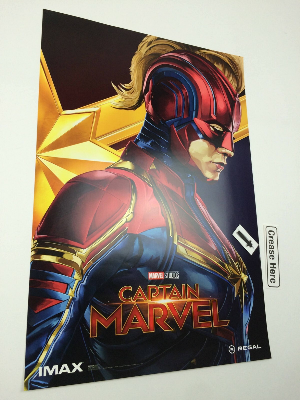 Captain Marvel 13 x 19 Poster Regal IMAX Week 2 Brie Larson Goose 2019 Very Good