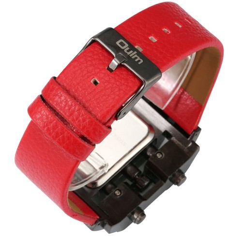 Oulm 3364 Casual Wristwatch Square Oversize Dial Wide Strap Men's Quartz Watch - Picture 11 of 16
