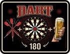 Sprüche-Schilder Dart + Bier = 180 Deko Blech-Schild lustige Männer-Geschenke