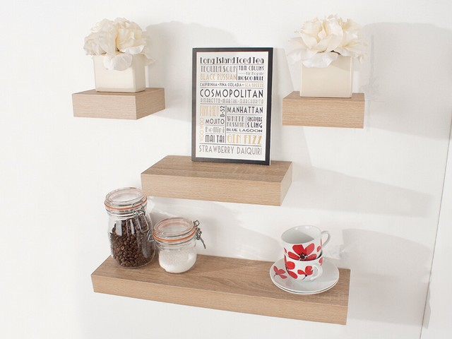 Core Products Narrow Hudson Floating Shelf Set Of 4 Black White Oak Core Products Narrow Hudson Floating Shelf Set Of 4 Black White Oak