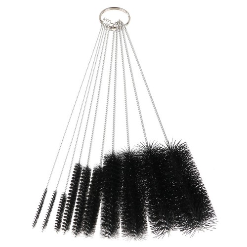 10Pc Nylon Cleaning Brush Set Test Tube Bottle Straw Washing Cleaner Bristle Ki - Picture 2 of 3