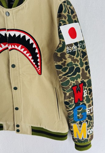 Hudson Outerwear We Killed Ape Jacket Men's M We Get Money Camo Varsity Patches - Picture 3 of 17