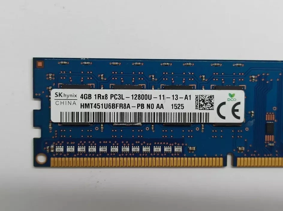HMT451U6BFR8A-PB N0-AA Hynix China 4GB PC3-12800 DDR3-1600MHz CL11 240-Pin DIMM - Imagen 2 de 3
