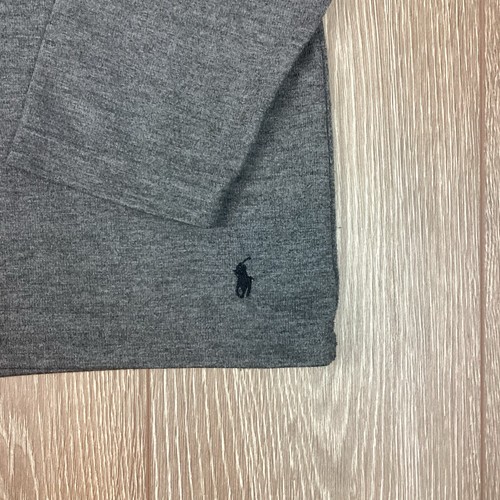 Polo Ralph Lauren grauer 1/4 Reißverschluss Pullover grau Pony Herren Stehkragen - Bild 3 von 6