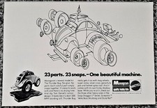 VINTAGE 1970 MONOGRAM SNAP DRAGGINS THUNDER BUG VW MODEL ADVERTISEMENT 