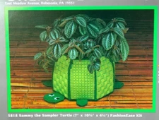 Creative Expressions Plastic Canvas Kit SAMMY THE SAMPLER Turtle Planter NOS