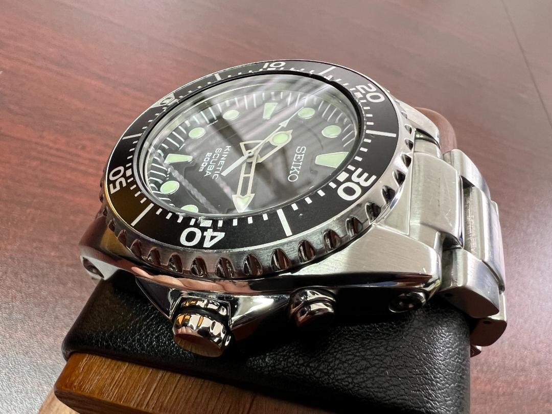 Seiko Kinetic Prospex Automatic Watch Men's 200m SCUBA 5M62 Seiko Kinetic Prospex Automatic Watch Men's 200m SCUBA 5M62