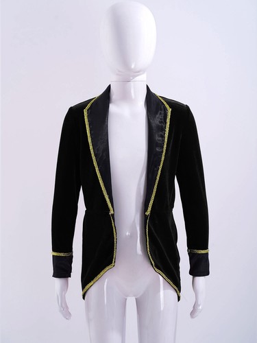 UK Kid Circus Ringmaster Costumes Prince Tailcoat Jacket Gentleman Tuxedo Outfit - Picture 26 of 42
