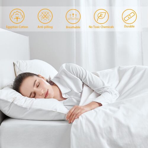 Elite 100% Long Staple Egyptian Cotton Twin XL Fitted Sheet with 16-Inch Pocket - Picture 4 of 9