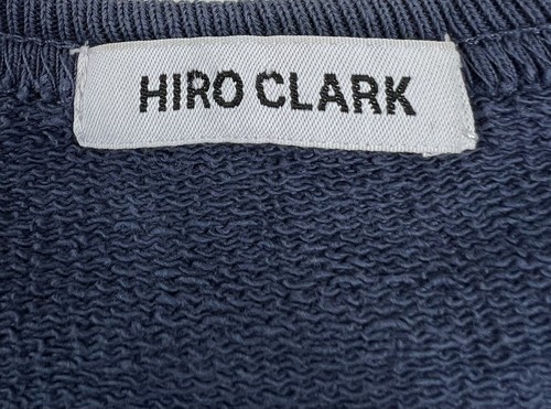 Hiro Clark Sweatshirt Mens XS Pullover Long Sleeve French Terry Navy Blue Canada - Picture 6 of 9