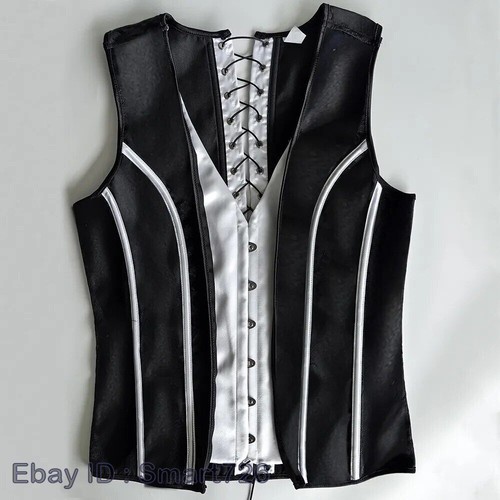 Herren Enges Bauchkorsett Abnehmen Taille Knochen Formende Weste Weste Korsett - Bild 12 von 33