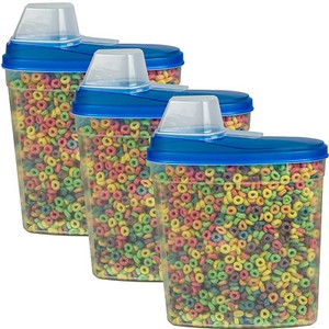 3 Pack Large Cereal Keeper Food Storage Container 23.75 Cup BPA Free