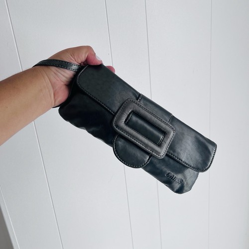 Bolso de mano vintage cabina 55 correa corta plateado Gunmetal Y2K años 90 stripper - Imagen 23 de 24