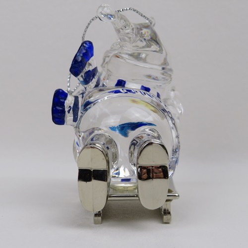 3 Christmas Ornaments Nativity Scene, Snowman on Sleigh, Santa Frog  3"- 3 3/4" - Picture 10 of 16