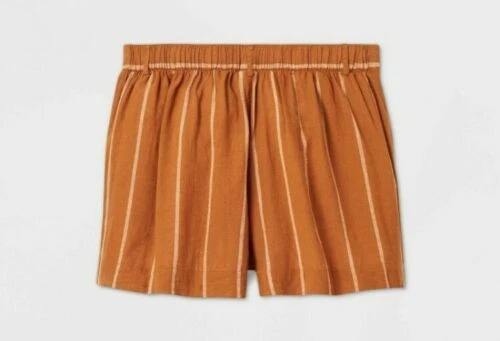 Ava & Viv ~ Size 2XL ~ Linen/Cotton Shorts ~ Brown Stripe Shorts ~ NWT