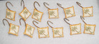 Springmaid Beige Ivory Square Palm Breeze Tree Bamboo 12 Shower Curtain Hooks