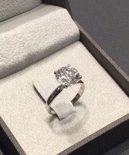 2.00 Ct Round Lab Created Diamond Engagement Wedding Ring 14K Solid White Gold