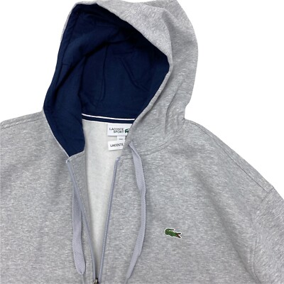 Lacoste｜HOOD/ZIP-UP (Regular Fit Brushed Fleece Zippere Organic Cotton Kangaroo Pocket Hoodie | Lacoste US | Men's