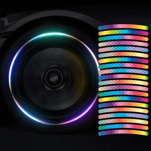 20pcs Car Wheel Hub Reflective Sticker Tire Rim Reflective Strips Luminous Wheel - 第 3/23 張圖片