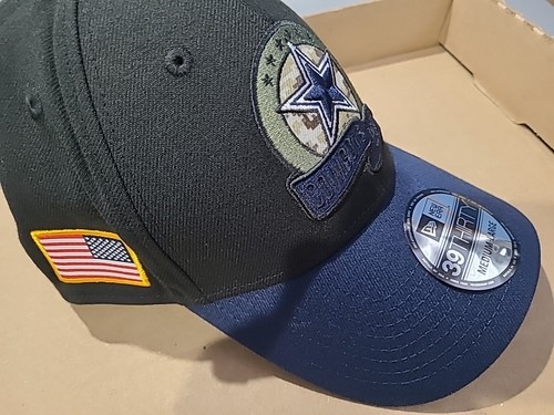 Dallas Cowboys New Era NFL Salute To Service 39THIRTY Flex Fit Hat On Field M/L - Picture 5 of 11
