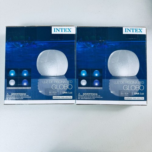 Intex LED Pool Light Globe Inflatable 9" 4 Modes Battery Operated (2-Pack) - Picture 2 of 6