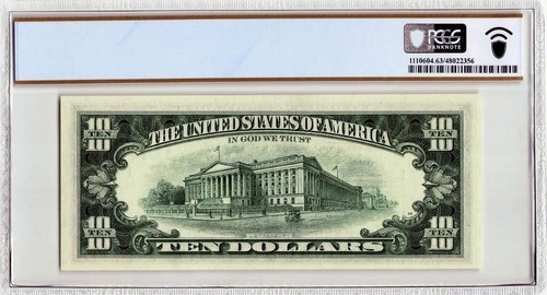 1969 United States Fr. 2018-A PCGS Choice UNC 63 PPQ 10 Dollars Boston - Picture 2 of 2