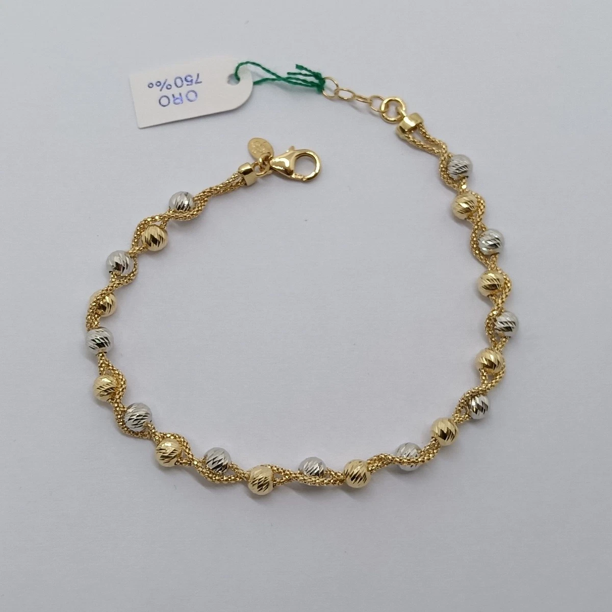 Bracciale Dorato Donna Multistrato A 10 Fili Intrecciati, Regolabile, Lega Metallica Lucida