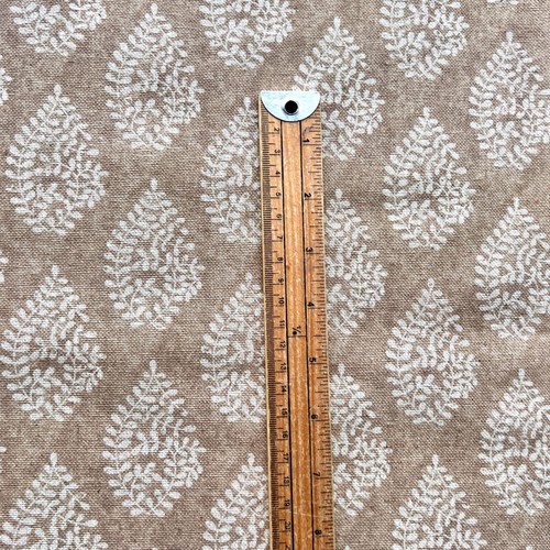 BAGRU Block print Linen blend Fabric, 140cm wide, Price per 1/2m - Picture 6 of 20