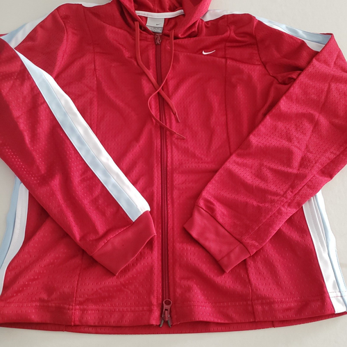 Nike jogger HOODED JACKET Girls LARGE (12-14) FULL ZIPPERED POLYESTER