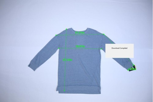 Art Class Oversized Distressed Crewneck Pullover Sweatshirt Blue Youth Girls XL - Picture 3 of 9