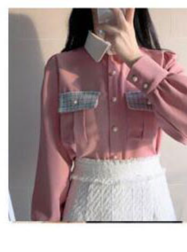 Ruffled Autumn Spring Wear Women Single Breasted Button Solid Collar Top White - Picture 12 of 13