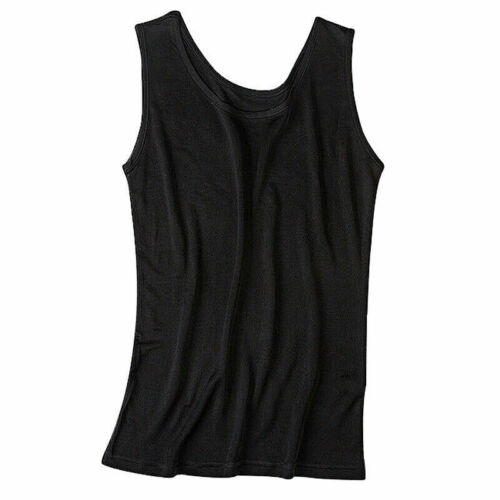 Lady Silk Silky Vest Camisole Tank Tops Sleeveless Blouse Shirt Plain Solid Soft - Picture 4 of 16