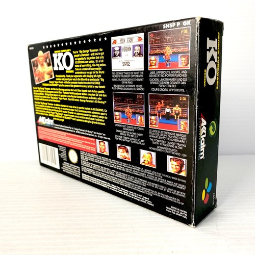 George Foreman’s KO Boxing + Box, Manual, Insert, Baggie CIB - SNES - Tested - Picture 3 of 10