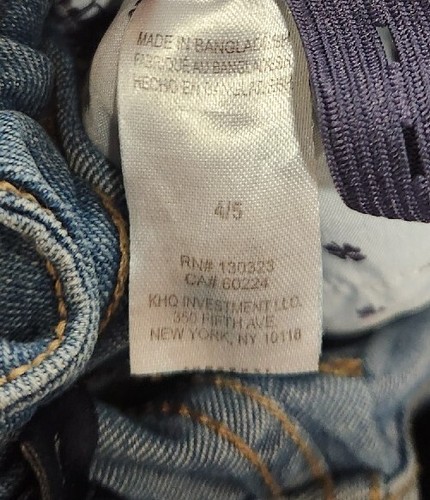 Lucky Brand Little Kids Size 4/5 Blue Jean Skinny Pants Adjustable Waist - Picture 8 of 8