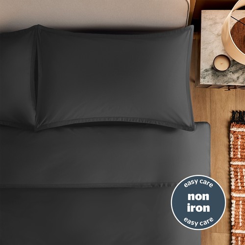 Silentnight Washed Cotton Rich Duvet Cover Set Pillowcase Soft Bedding Easy Care - Picture 5 of 36
