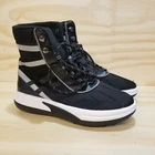 Lands' End Lace Up Ankle Boots Womens Size 8.5B Style 475426 Black White New