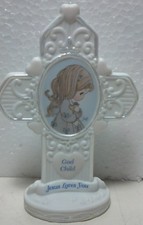 1998 Precious Moments small cross "Godchild, Jesus Loves You" glazed finish.