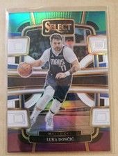 2023-24 Panini Select Basketball Luka Doncic Concourse Green White Purple Prizm