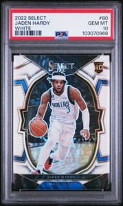 2022 Select #80 Jaden Hardy Concourse White Prizm SP RC /149 PSA 10 Mavs Rookie