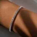 4 Prong Setting Tennis Bracelet 4Ct Round Natural Gh/Vs Diamond 14k White Gold