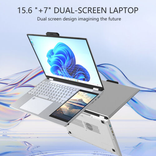 15.6''+7'' Double Touch Screen Laptop Computer 2.9GHz 16GB RAM 1TB Windows 11 - Picture 10 of 13