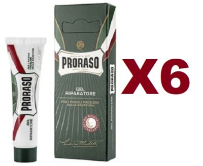 6PCS PRORASO REPAIR GEL FOR SMALL SHAVING PROBLEMS 10ML  