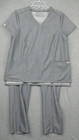 Figs Technical Collection Set Medium Gray Cargo Top Bottoms 2 Piece